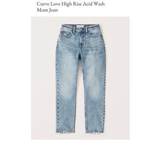 Abercrombie Curve Love acid wash mom jeans